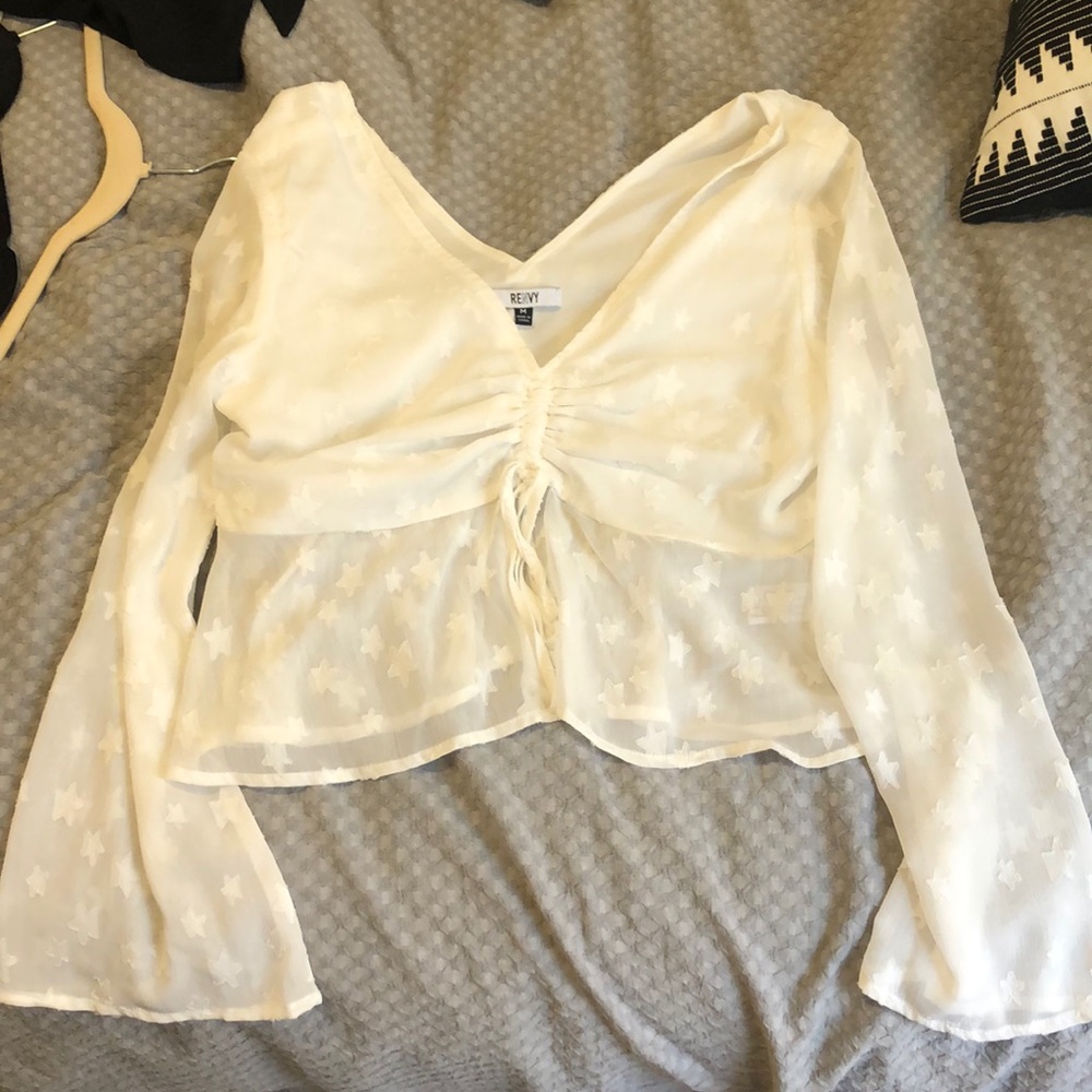 White star print top